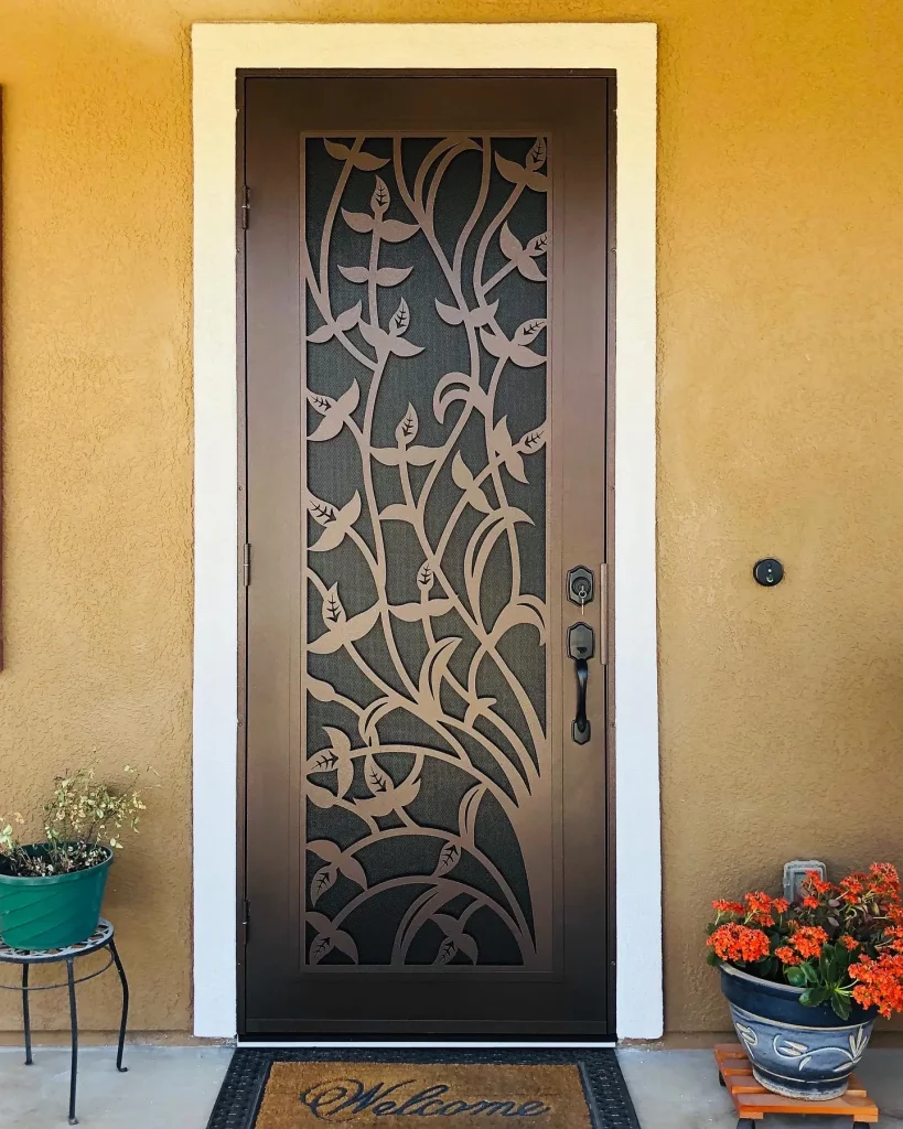 Front Door with Floral Design