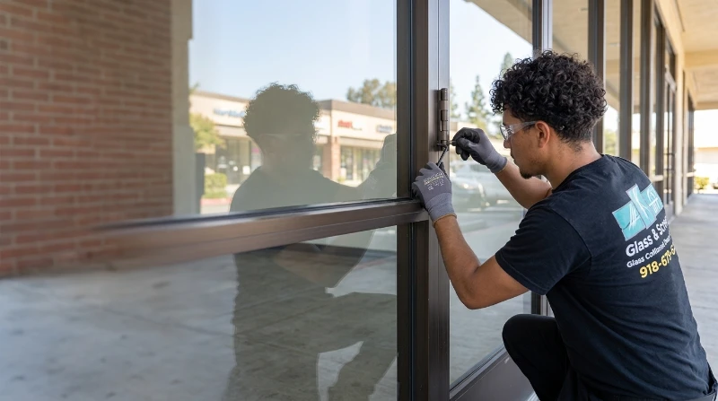 Glazier_adjusting_storefront_doo…
